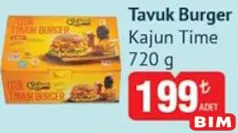 KAJUN TİME TAVUK BURGER 720 G fiyat ve kampanya bilgisi